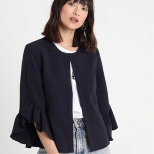 Banana Republic Navy Bell Sleeve Blazer Size 10P